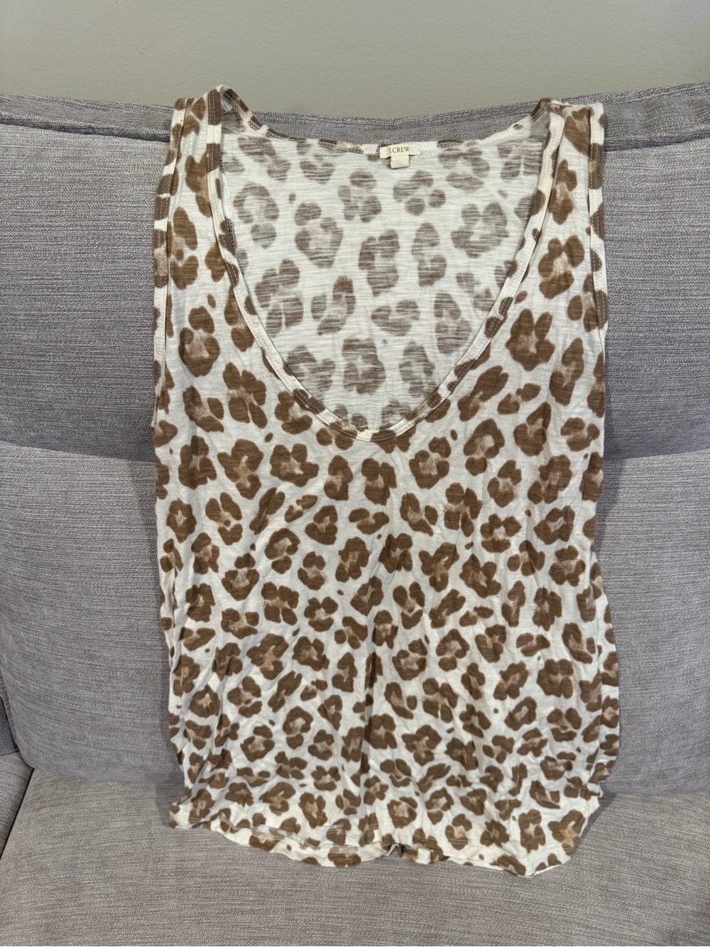 J. Crew Leopard Print V-Neck Tank